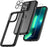 【3 in 1】Case for iPhone 14 with Tempered Glass Screen Protector Matte-Finish All-Round Protection Shockproof Cover