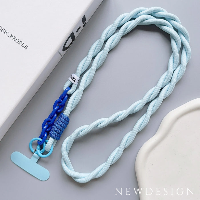 Cute Acrylic Crossbody Phone Lanyard – Universal Outdoor Neck & Shoulder Cord with Anti-Lost Wrist Strap and Secure Clip