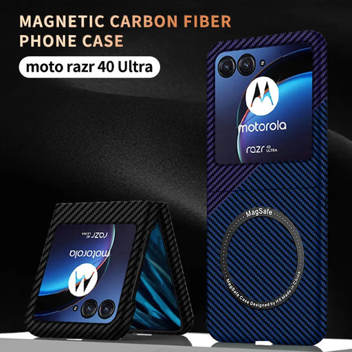 Carbon Fiber Magsafe Wireless Charging Magnetic Case Motorola Razr 40