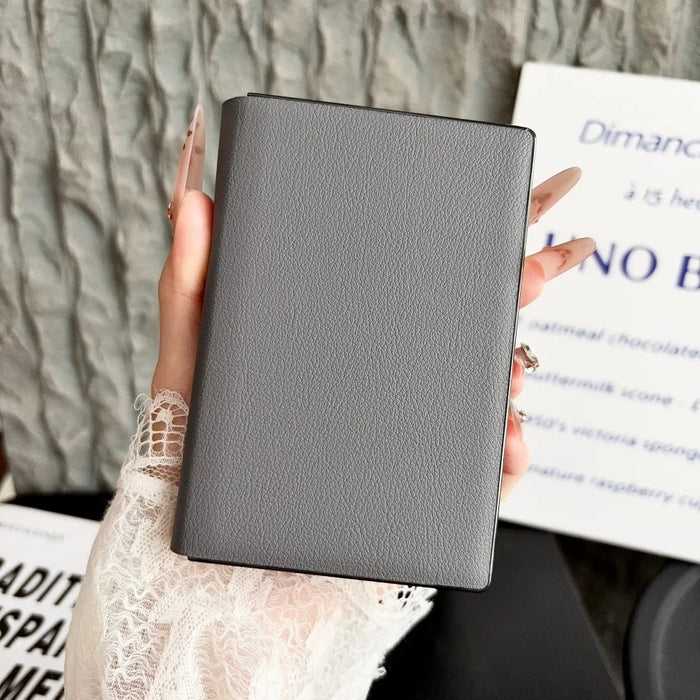 Business Leather Case for Samsung Galaxy Z Fold 8 — Pure Color, Shockproof Half-Wrap Cover (Fits Z Fold 5/6/7/8/8 Ultra)
