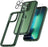 【3 in 1】Case for iPhone 14 with Tempered Glass Screen Protector Matte-Finish All-Round Protection Shockproof Cover