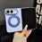 MagSafe Transparent Fold Case for iPhone Duo 18 — 360° Rotating Stand, Magnetic Camera Protection Cover