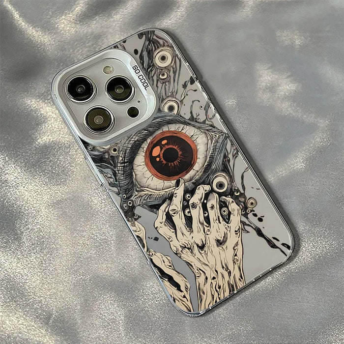 Skull Hand & Eye iPhone Case – Bold Protection for iPhone 16/15/14/13/12 Pro Max, XR, SE, and More!