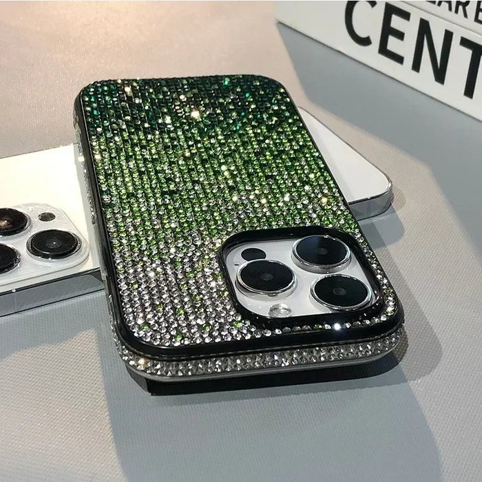 Luxury Rhinestone Camera Bumper Case for iPhone 11 Pro-18 Pro Max with Shockproof Anti-Scratch Protection