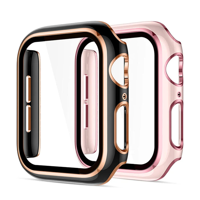 Complete Defense: Tempered Glass Bumper for Apple Watch Series 4-9