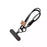 Short Phone Wrist Lanyard with Contrast Weave & Smiley Detail