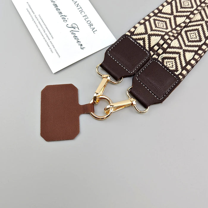Adjustable Crossbody Phone Lanyard with Zippered Wallet Pouch