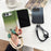 Luxury Gradient Hinge Protection Case for iPhone Duo with Wrist Strap Lanyard