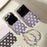 Wave Point Clear Case for Samsung Galaxy Z Flip 8 — Card Holder + Beads Bracelet Charm (Fits Z Flip 3–8)