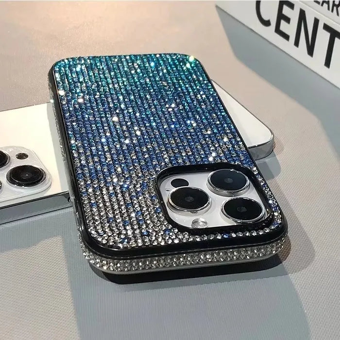 Luxury Rhinestone Camera Bumper Case for iPhone 11 Pro-18 Pro Max with Shockproof Anti-Scratch Protection