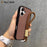 Waffle Sole Silicone Case for iPhone 11-17 with Wrist Strap Lanyard, Matte Shockproof Cover