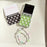Wave Point Clear Case for Samsung Galaxy Z Flip 8 — Card Holder + Beads Bracelet Charm (Fits Z Flip 3–8)