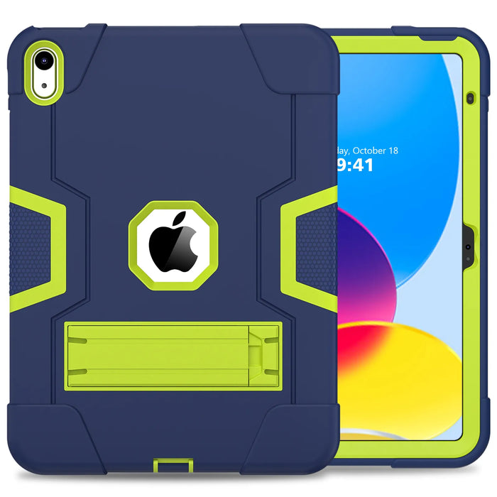 Heavy Duty Shockproof Rugged Protective Cover with Built-in Kickstand for iPad