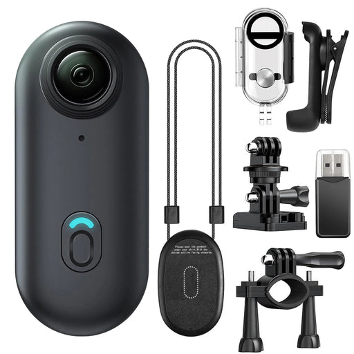 4K Mini WIFI Action Camera – 128GB Thumb-Sized POV Portable Video Recorder, IPX7 Waterproof, Helmet Mount, Vlogging Camcorder (Black)