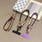 Short Phone Wrist Lanyard with Contrast Weave & Smiley Detail