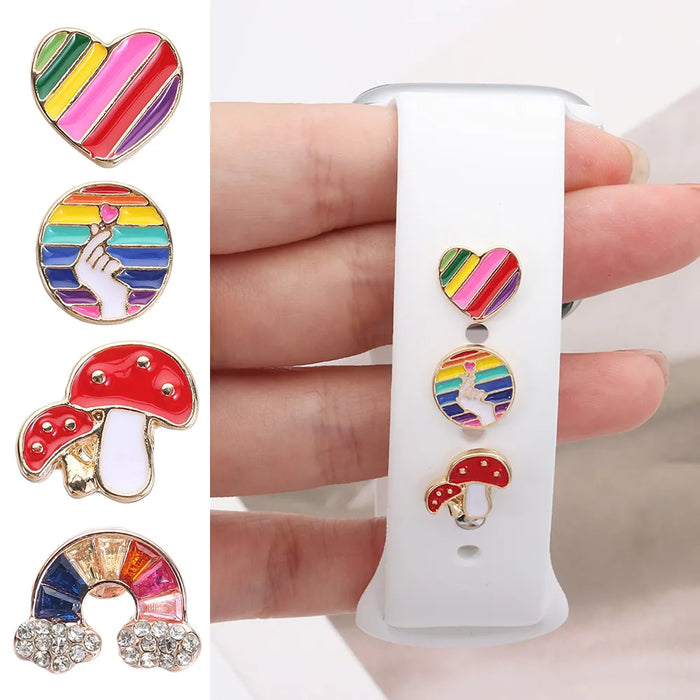 Silicone Strap Jewelry Charm for Apple Watch Band