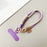 Short Phone Wrist Lanyard with Contrast Weave & Smiley Detail