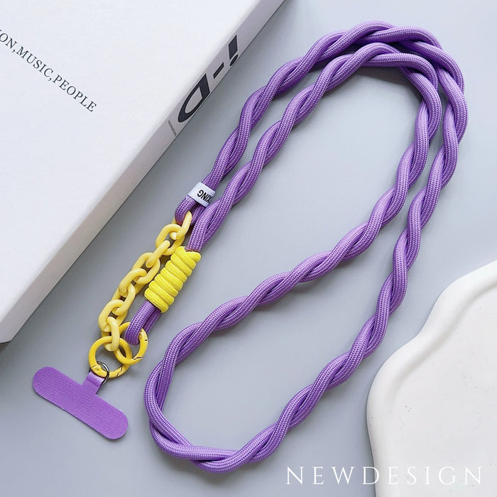 Cute Acrylic Crossbody Phone Lanyard – Universal Outdoor Neck & Shoulder Cord with Anti-Lost Wrist Strap and Secure Clip