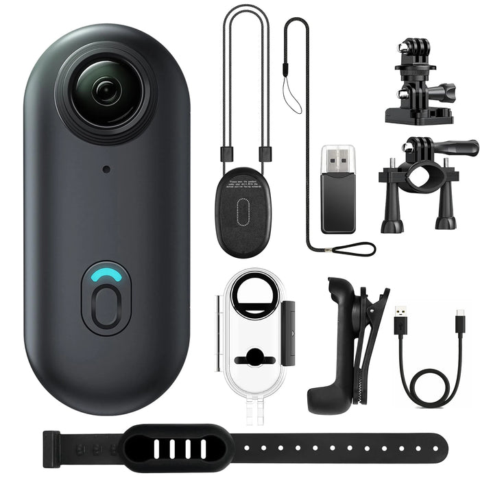 4K Mini WIFI Action Camera – 128GB Thumb-Sized POV Portable Video Recorder, IPX7 Waterproof, Helmet Mount, Vlogging Camcorder (Black)