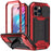 Military Grade Full-Body Rugged Built-in Kickstand Slide Camera Protective Cover Shell for iPhone 13/14