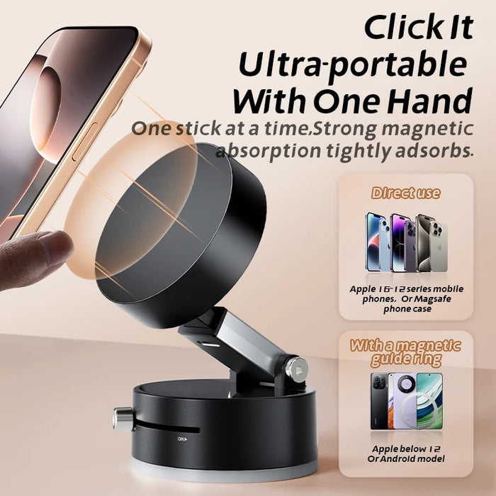 Universal 360° Magnetic Suction Phone Holder – Foldable, Multi-Use & Portable
