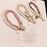 Pearl Wrist Phone Lanyard with Hand-Woven Leather & Floral Accent