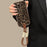 Winter Leopard Print Phone Case with Short Nylon Chain – Stylish & Protective for iPhone 16-11 Series