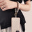 Pearl Wrist Phone Lanyard with Hand-Woven Leather & Floral Accent