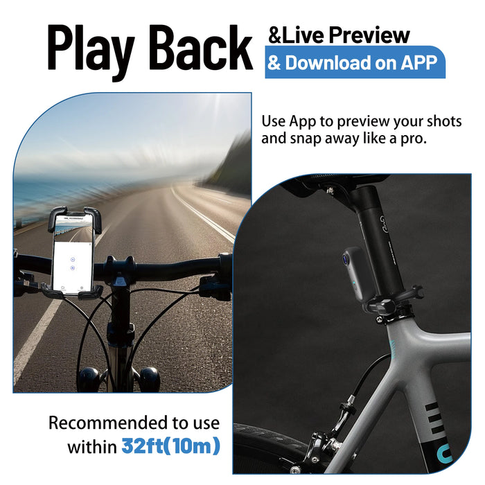 4K Mini WIFI Action Camera – 128GB Thumb-Sized POV Portable Video Recorder, IPX7 Waterproof, Helmet Mount, Vlogging Camcorder (Black)