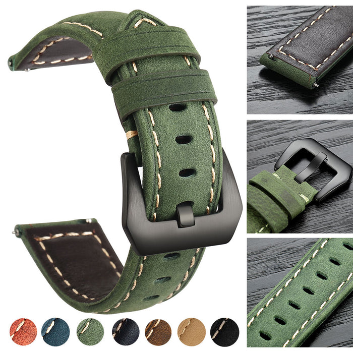 Genuine Leather Watch Band For HAUWEI Amazfit Huawei Samsung Galaxy Watch Active2 46mm 42