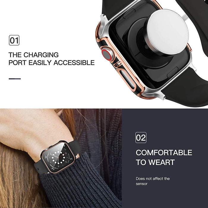 Two-Tone Glass + Cover For Apple Watch Case