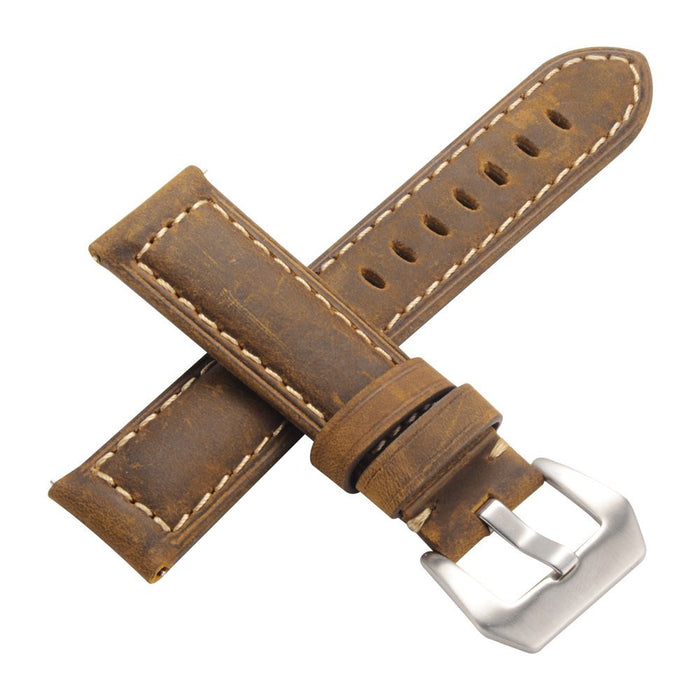 Genuine Leather Watch Band For HAUWEI Amazfit Huawei Samsung Galaxy Watch Active2 46mm 42
