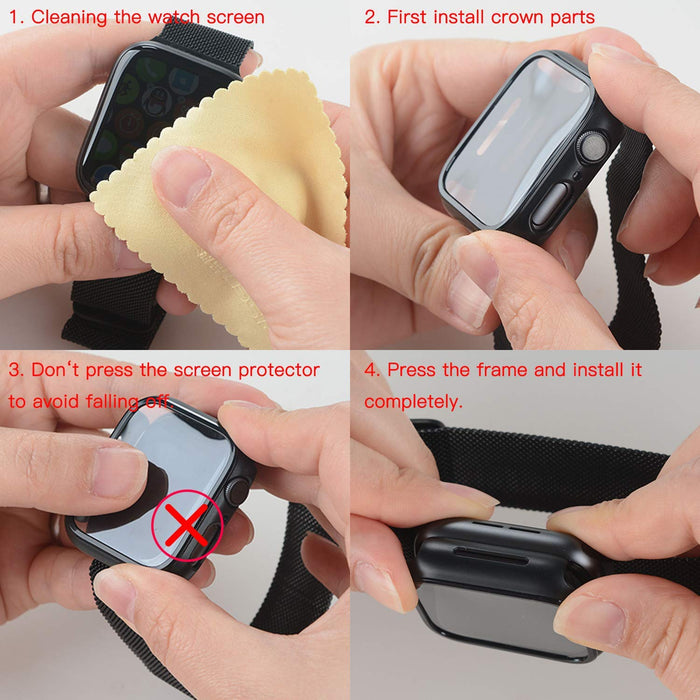 Two-Tone Glass + Cover For Apple Watch Case