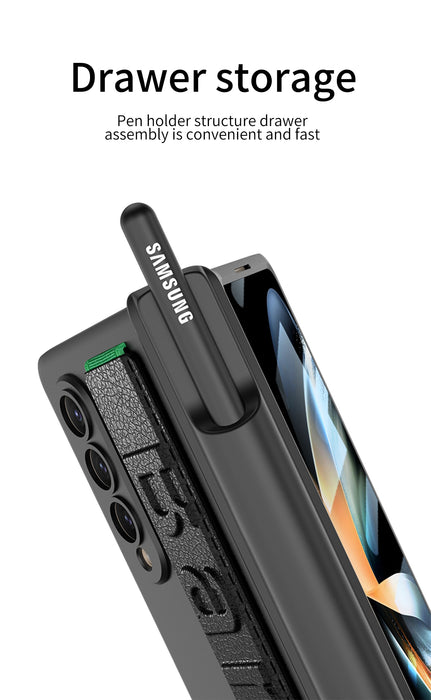 Samsung Galaxy Z Fold 4 Case All-included Magnetic Pen Hinge With Glass Screen