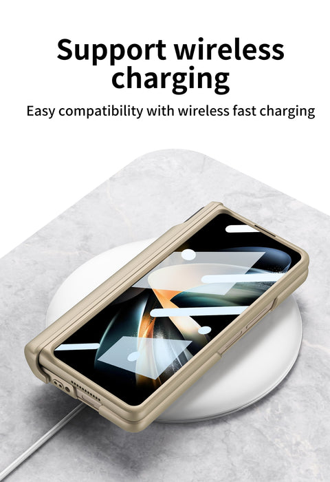 Samsung Galaxy Z Fold 4 Case All-included Magnetic Pen Hinge With Glass Screen