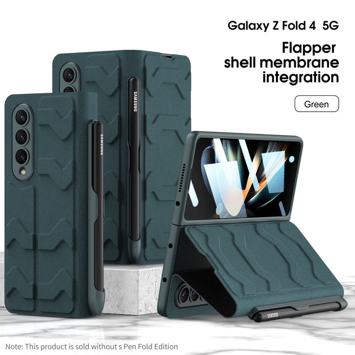 Leather Shockproof Case Cover with Pen Slot For Galaxy Z Fold 4