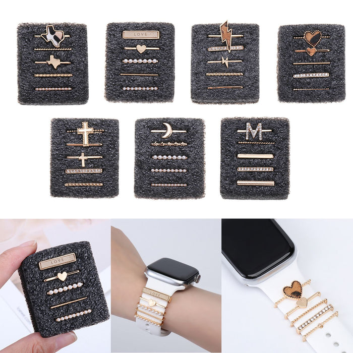 Metal Charms Smart Watch Strap Accessories
