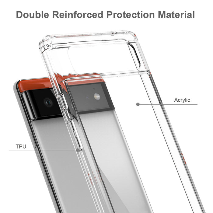 Ultra Thin Clear Soft TPU Transparent Back Cover For Google Pixel 6