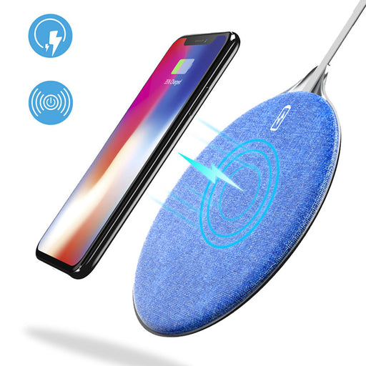 Jean Fabric 10W Wireless Fast Charging Pad