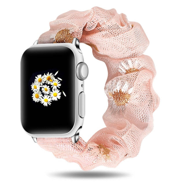 Scrunchie Elastic Watch Band For Apple Watch