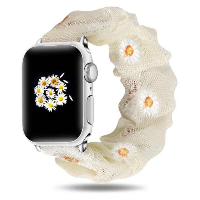 Scrunchie Elastic Watch Band For Apple Watch
