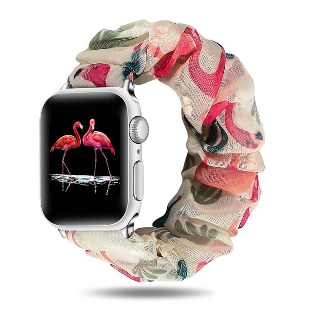 Scrunchie Elastic Watch Band For Apple Watch