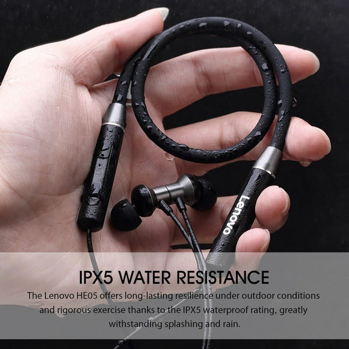Lenovo HE05 Wireless Magnetic Waterproof Sport Headset with Mic Noise Cancelling