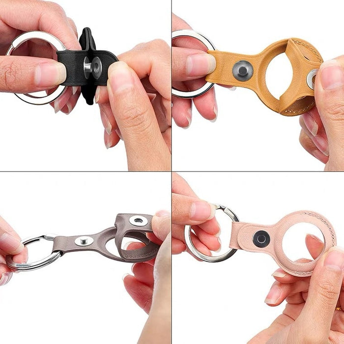 Leather Key Ring for Apple Airtag