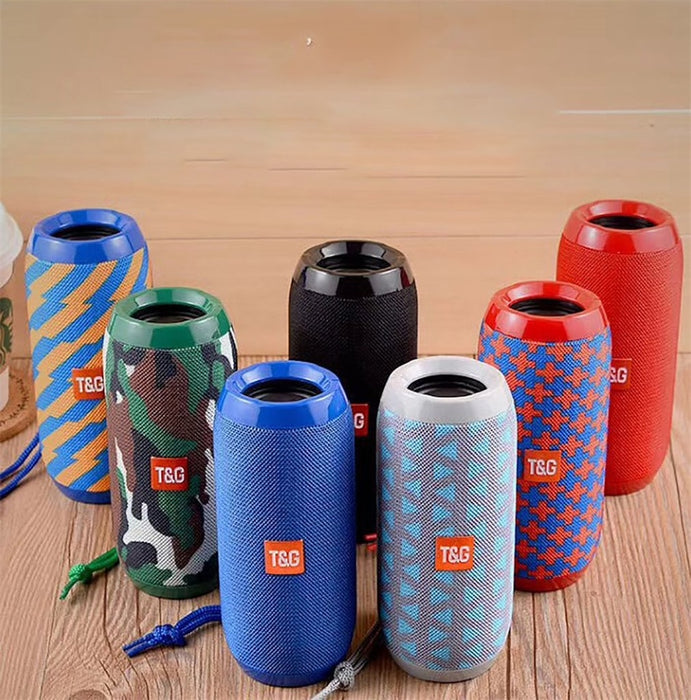 TG117 Portable Outdoor Bluetooth-compatible Speakers Waterproof Column Loudspeaker Support TF Card & FM Radio
