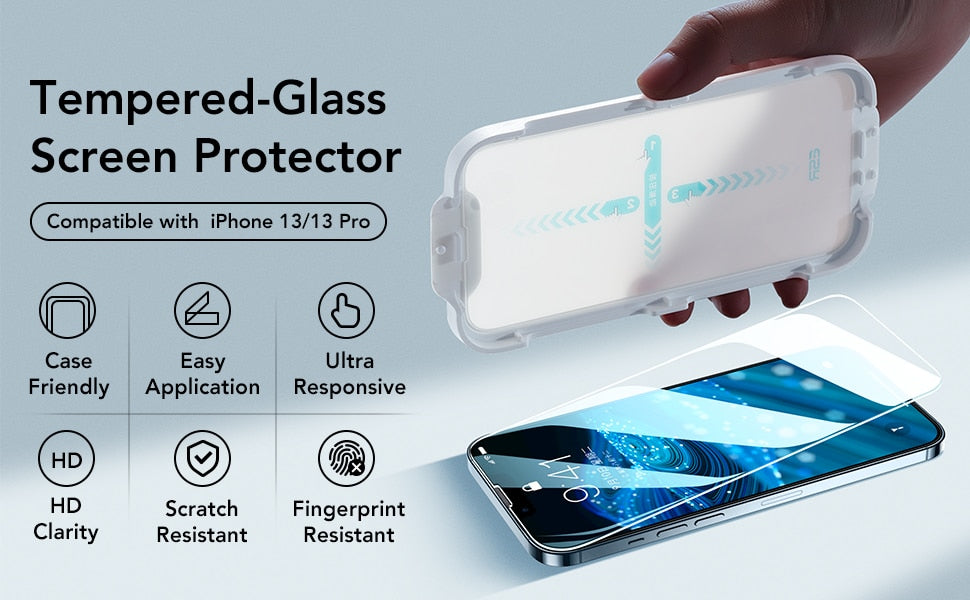 HD Tempered Glass Screen Protector for iPhone 13