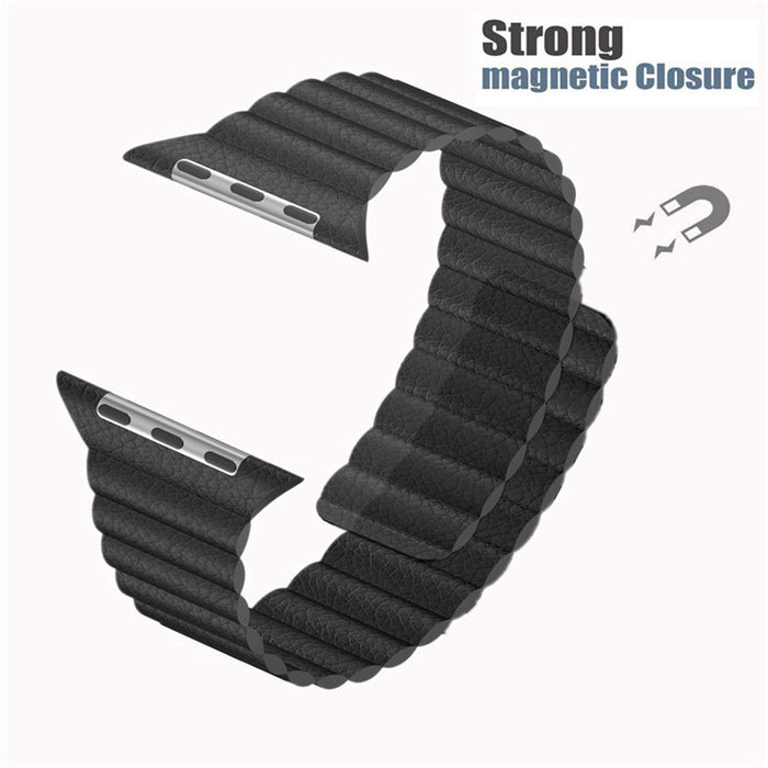 Magnetic Leather Loop Strap for Apple Watch