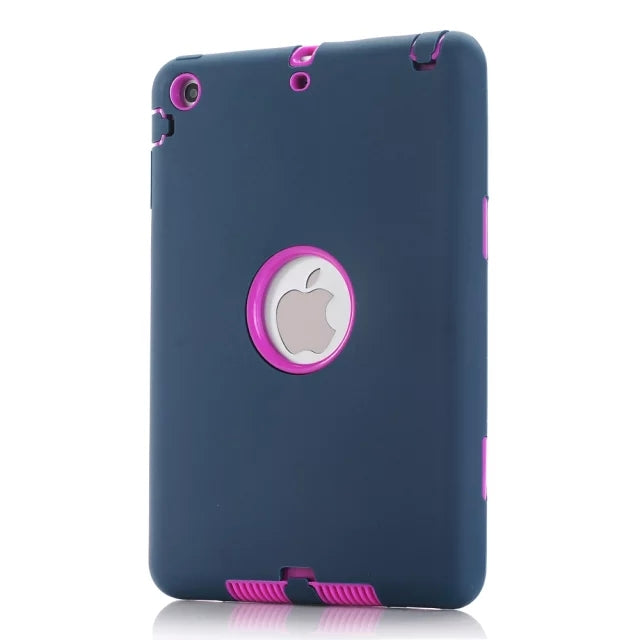 Shockproof Heavy Duty Silicone Hard Case for iPad mini 1/2/3 with Screen Protector Film+free Stylus Pen