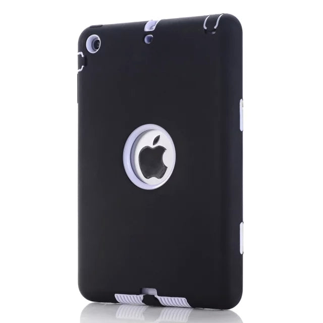 Shockproof Heavy Duty Silicone Hard Case for iPad mini 1/2/3 with Screen Protector Film+free Stylus Pen