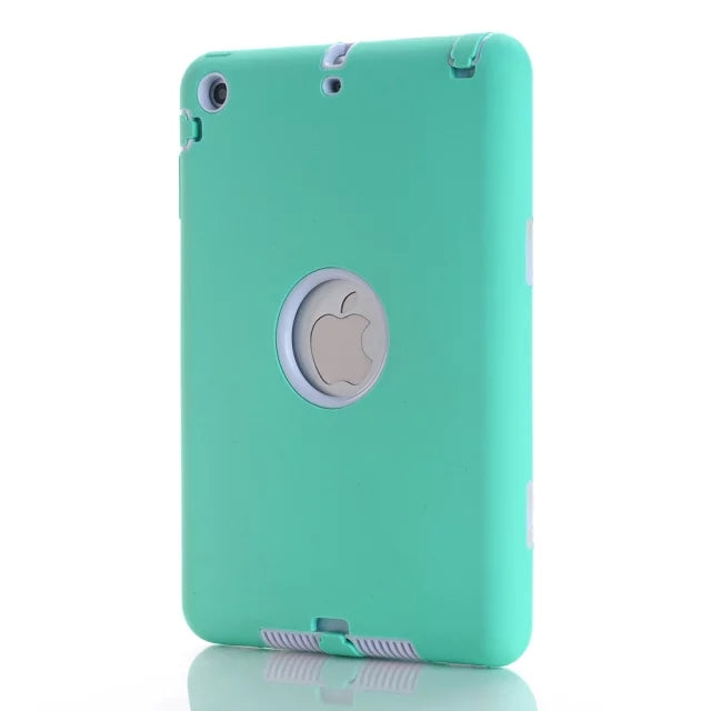 Shockproof Heavy Duty Silicone Hard Case for iPad mini 1/2/3 with Screen Protector Film+free Stylus Pen